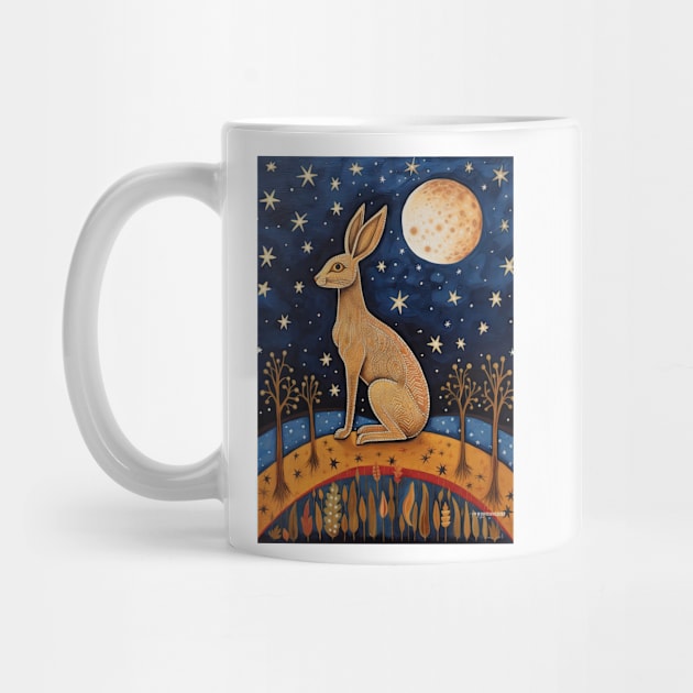 Moonlit Reverie: The Hare's Serenity by thewandswant